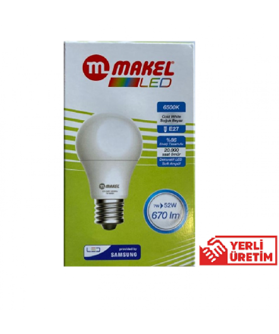 7W E27 LED AMPÜL 6500K