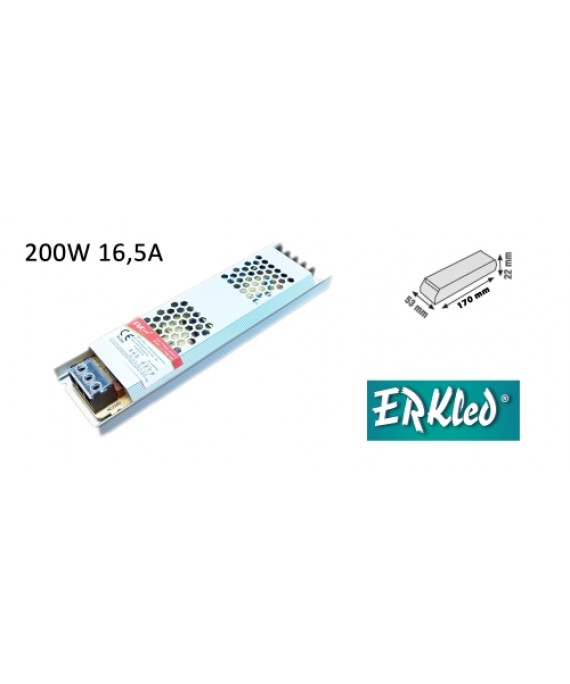 12V 200W 16,5A ULTRA SLİM DC TRAFO
