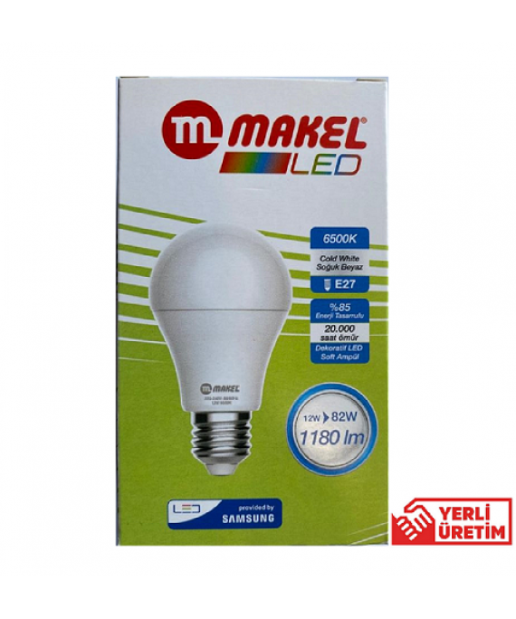 MAKEL 12 WATT 6500K BEYAZ LED AMPUL E27 12W=80 WATT